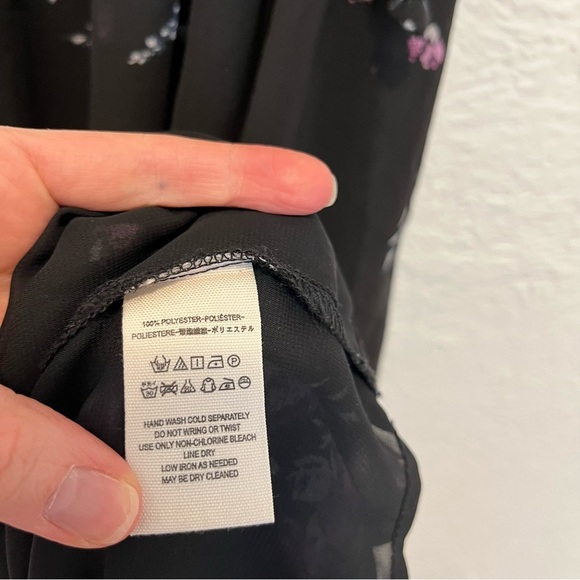 Free People Dress Black Floral Boho Bohemian Small S - Picture 9 of 10